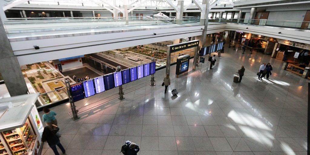 Digital signage at Denver International Airport in Denver, Colorado