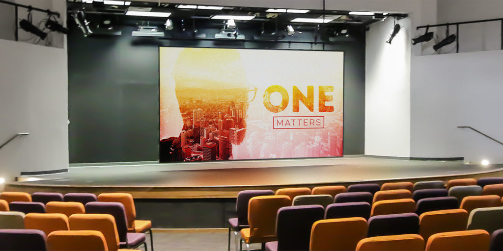 church digital signage and wayfinding display