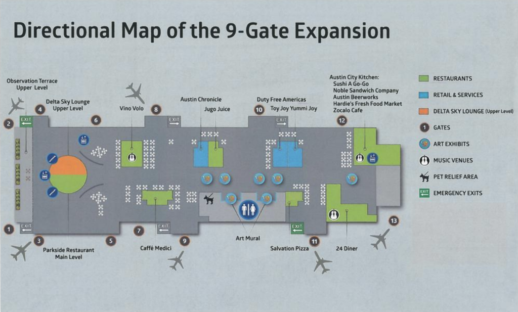 Austin Bergstrom Airport Map