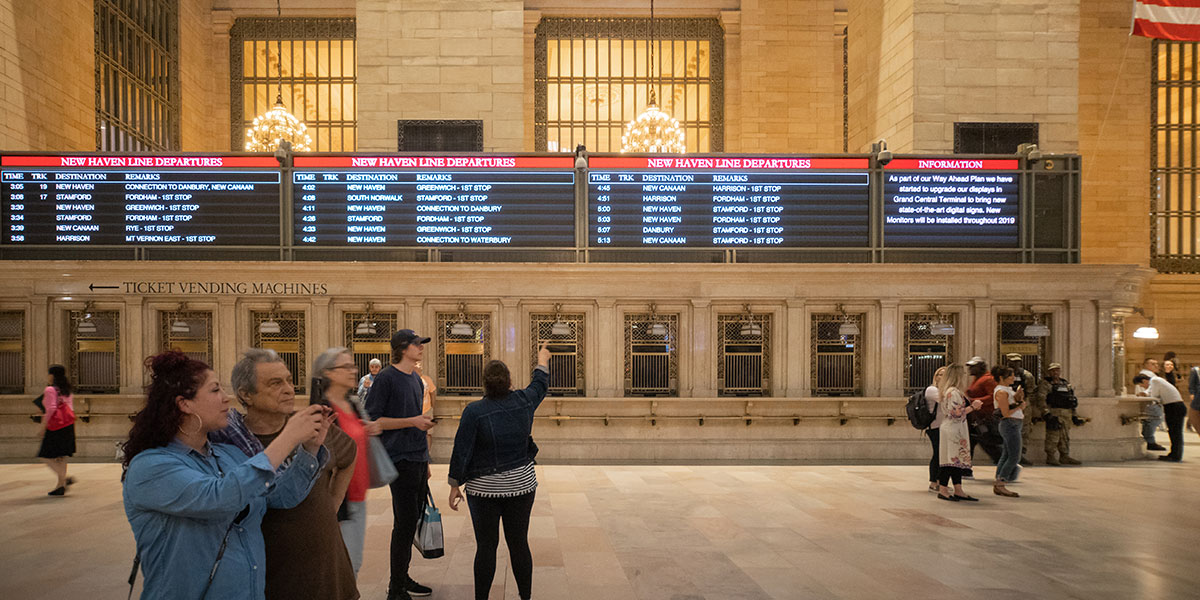 Grand Central Station Fight information display system AV integration Ford AV