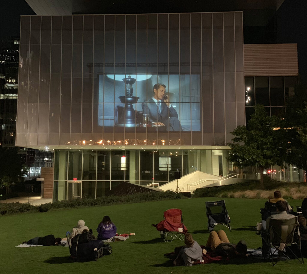 Outdoor Movie Showing.