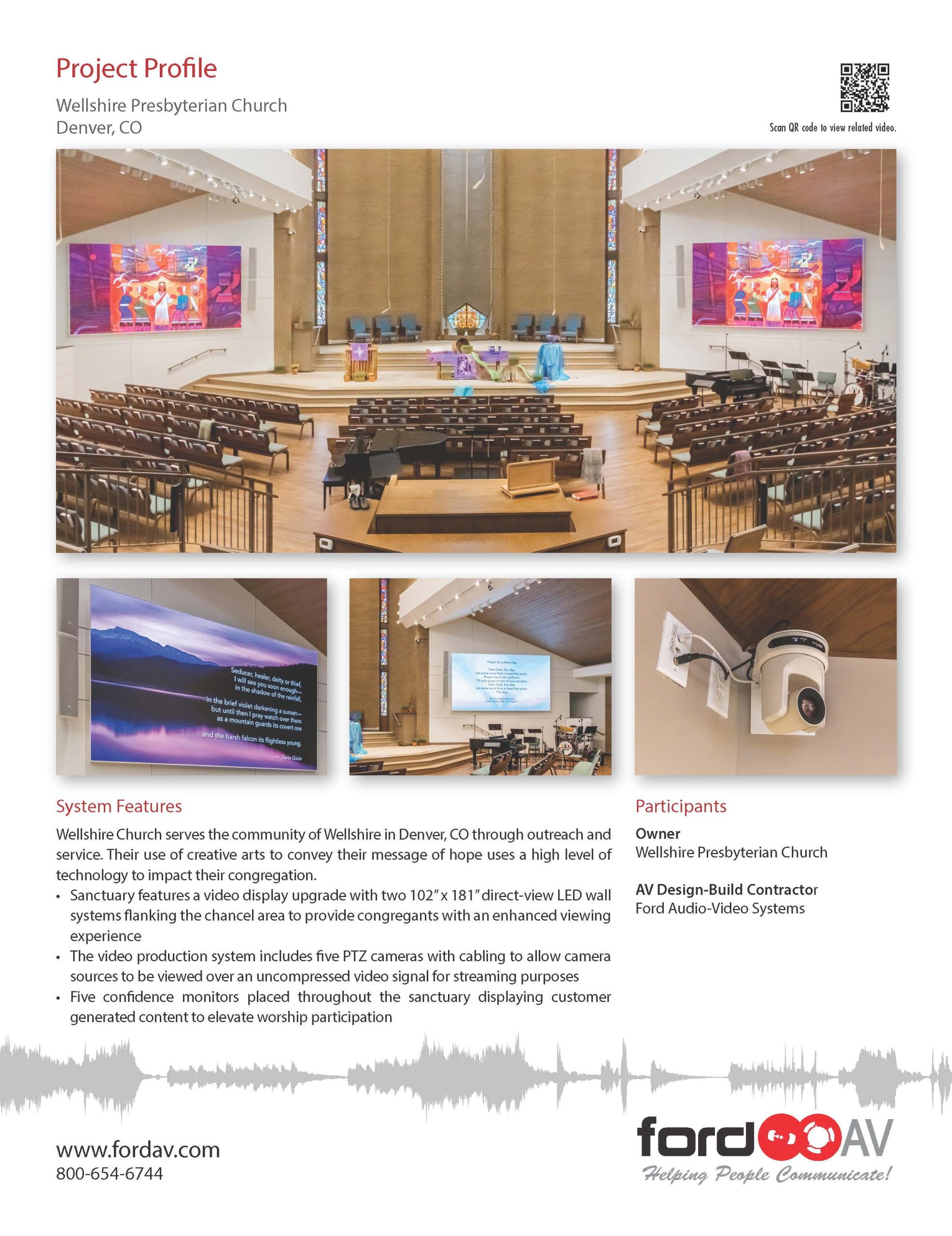 Ford AV Denver church video wall solution