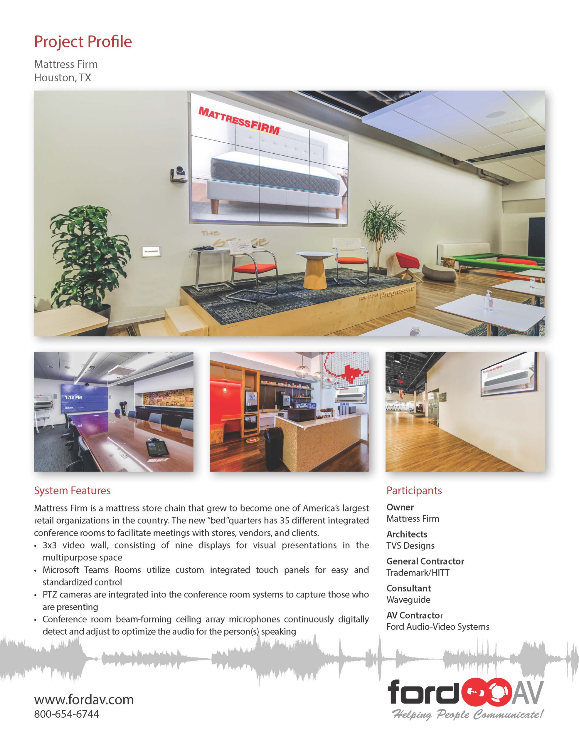 Mattress Firm Audio Video System