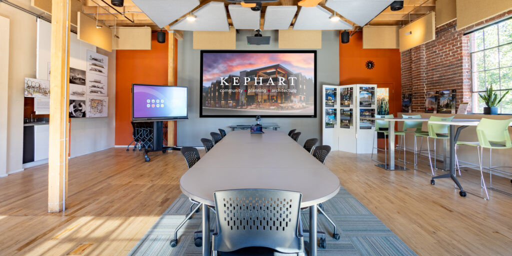 conference room with Ford AV audio-video technology