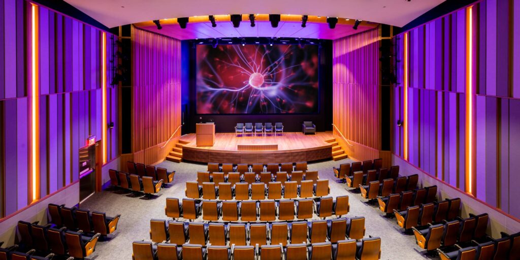 NYU Langone medical facility with advanced Ford AV digital signage and collaboration technology