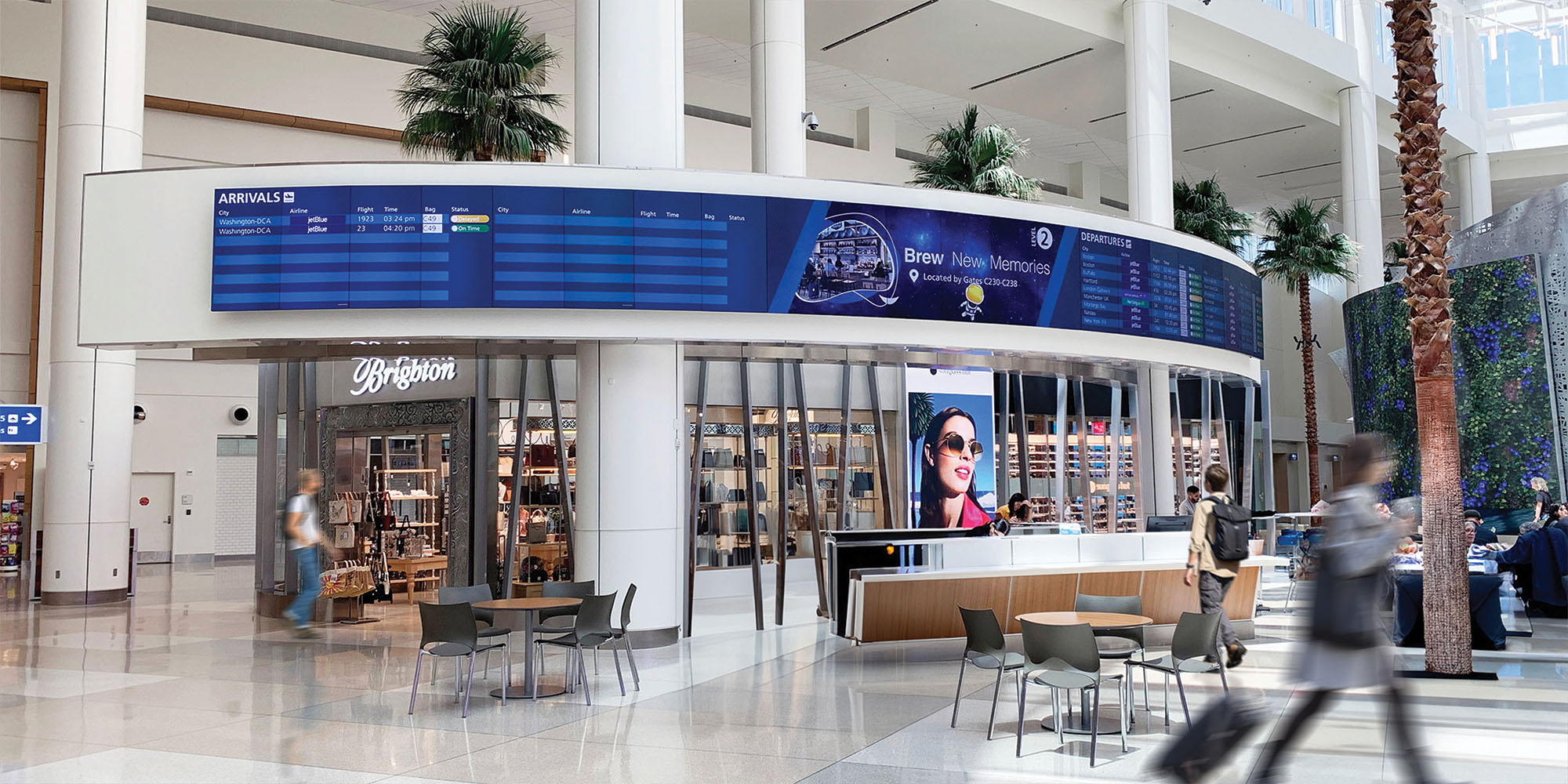 Transportation - Orlando Airport video wall FIDS display