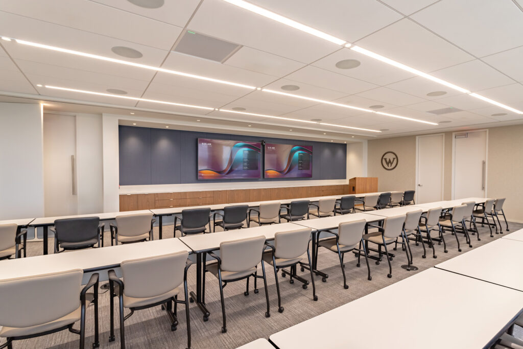 Displays make trainings easier for large groups. 