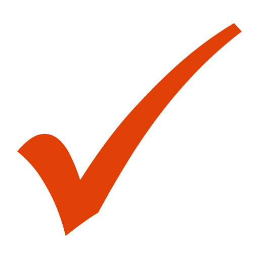 Red checkmark