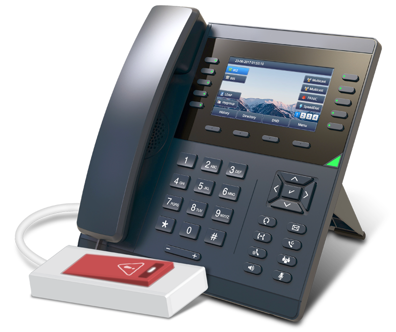 Panic Button attached to Phone for Emergency Communication System
