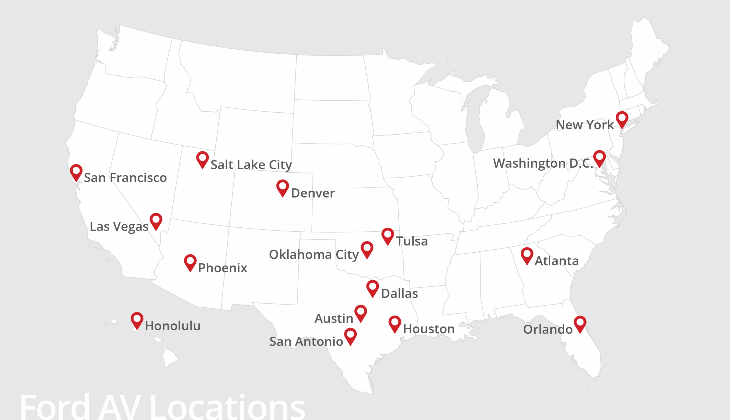 Ford AV Locations Map
