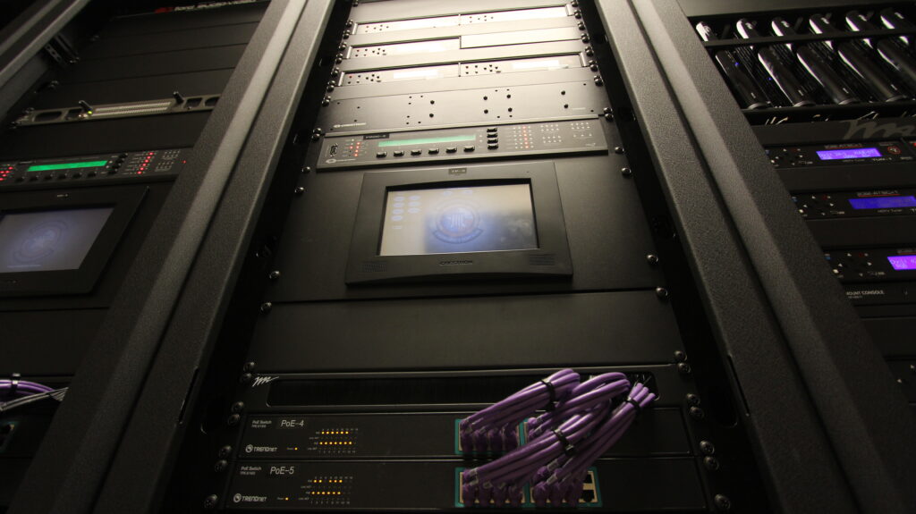 Williamson County ESOC (Emergency Services Operations Center) project profile — overview of AV systems including displays, projection, touchpanel control, audio, and wireless mic infrastructure