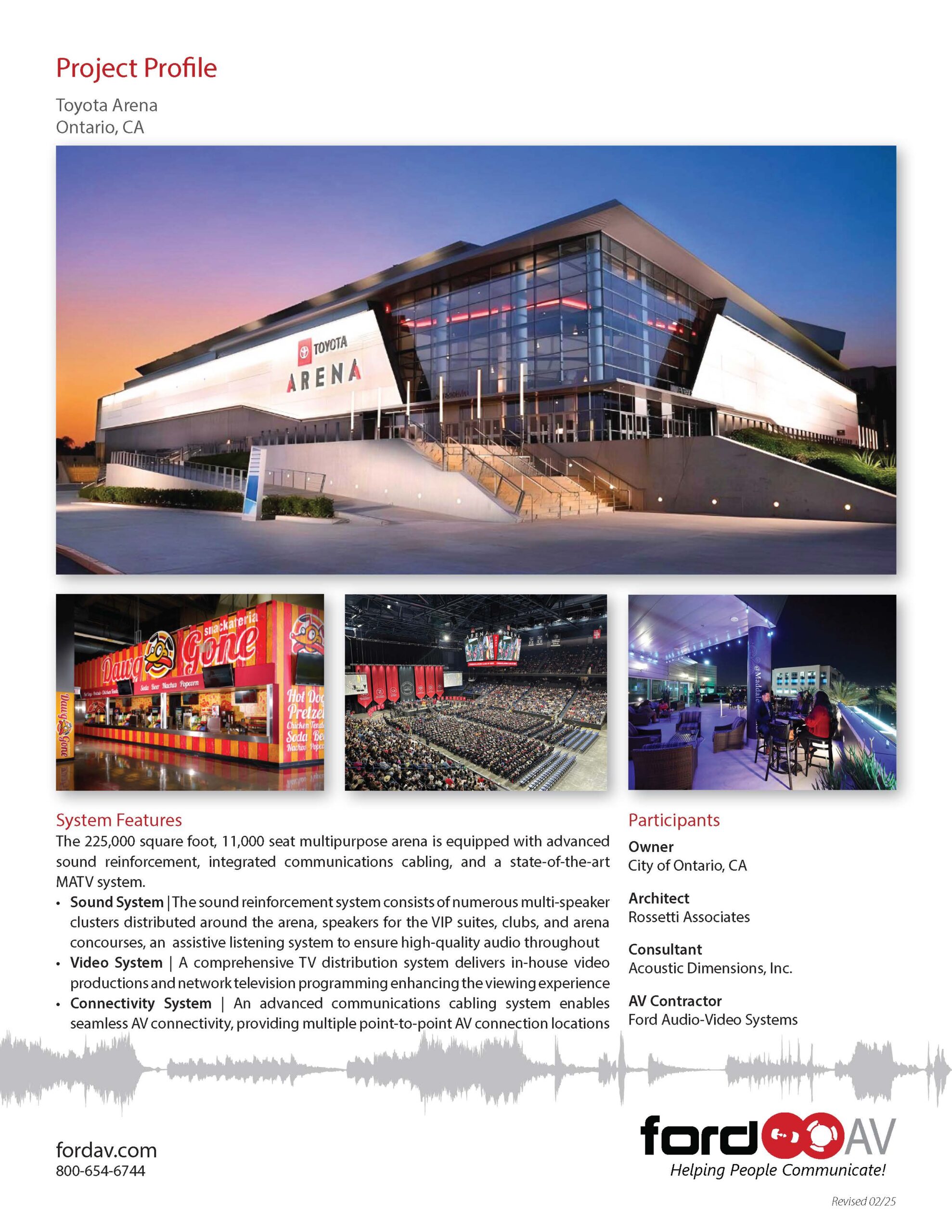Toyota Arena AV System Project Profile