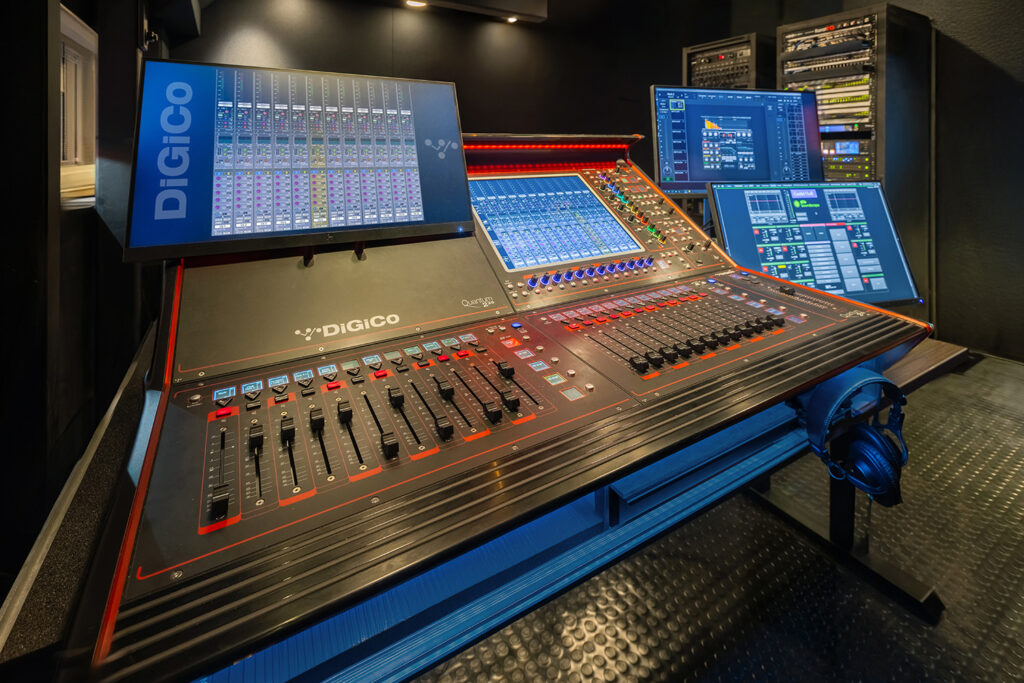 Theater sound mixing board for professional performances