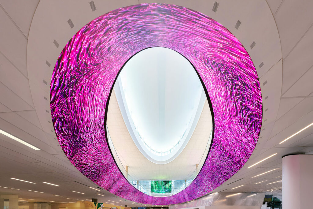 Interactive Oculus at Houston Airport installed by Ford AV