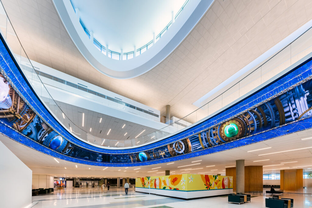 Curved LED Display created immersive experience at Houston Airport