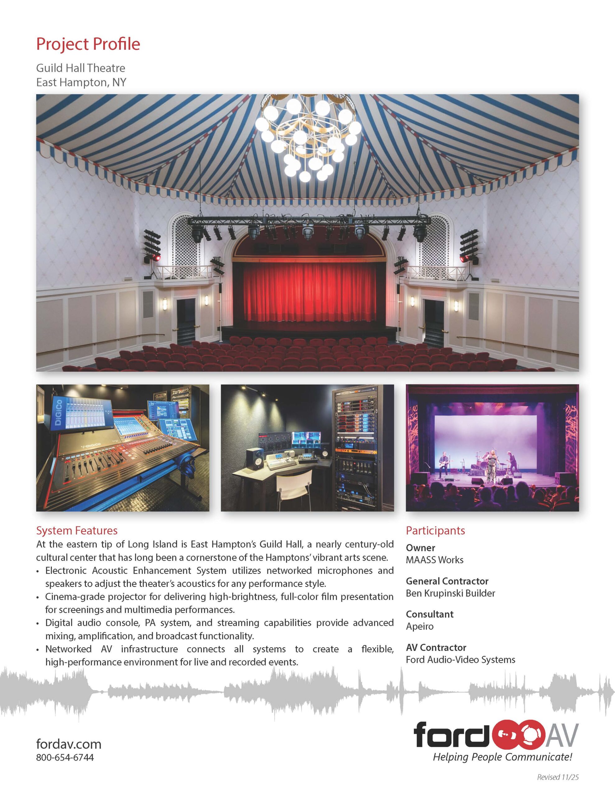 Guild Hall Theatre AV and Technology Renovation