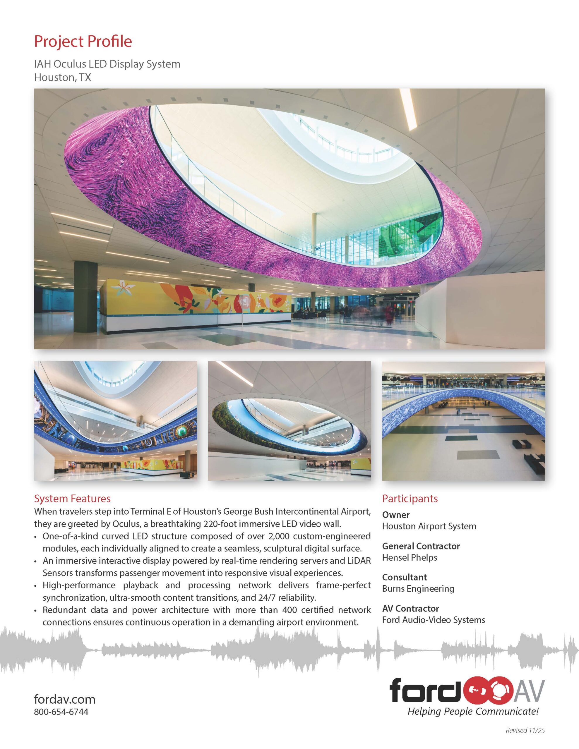 Interactive, immersive display at IAH airport