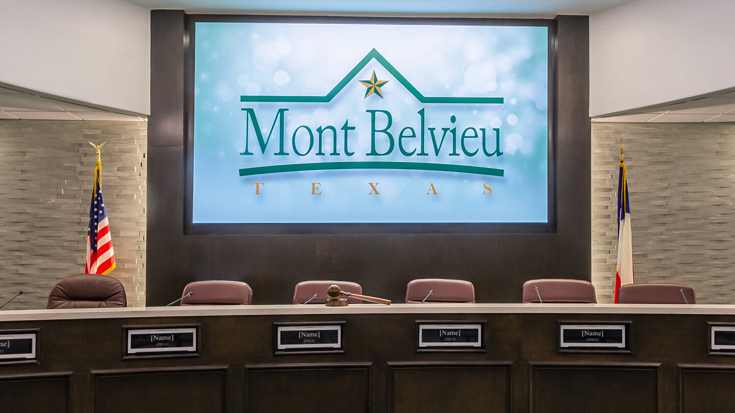 City of Mont Belvieu Courtroom Audiovisual integration