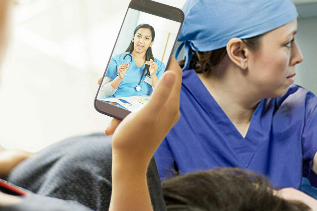 Telehealth AV solution with remote patient communication setup and medical video technology