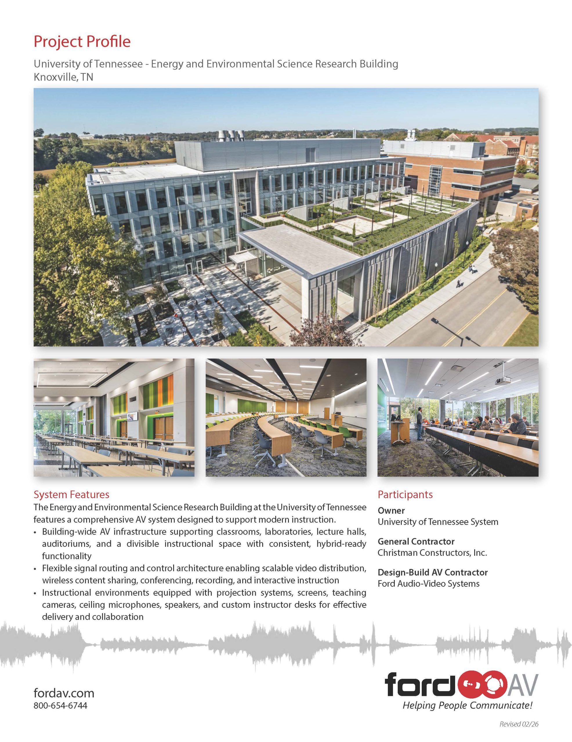 University of Tennessee-EESRB - Project Profile