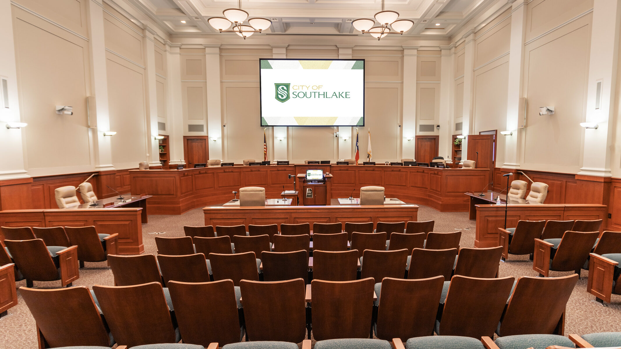 Municipal AV system installation at Southlake Town Hall, Southlake, TX