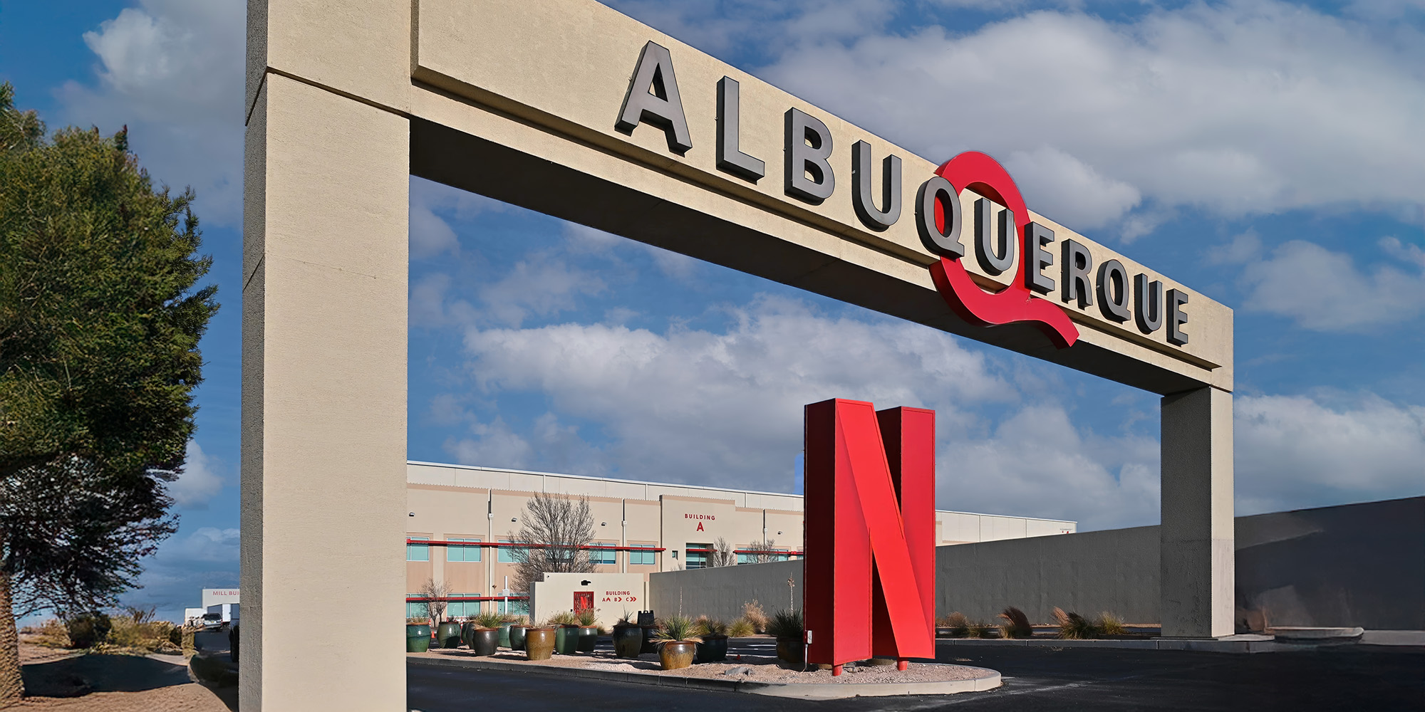 Netflix Albuquerque production campus with enterprise AV integration across film studio offices