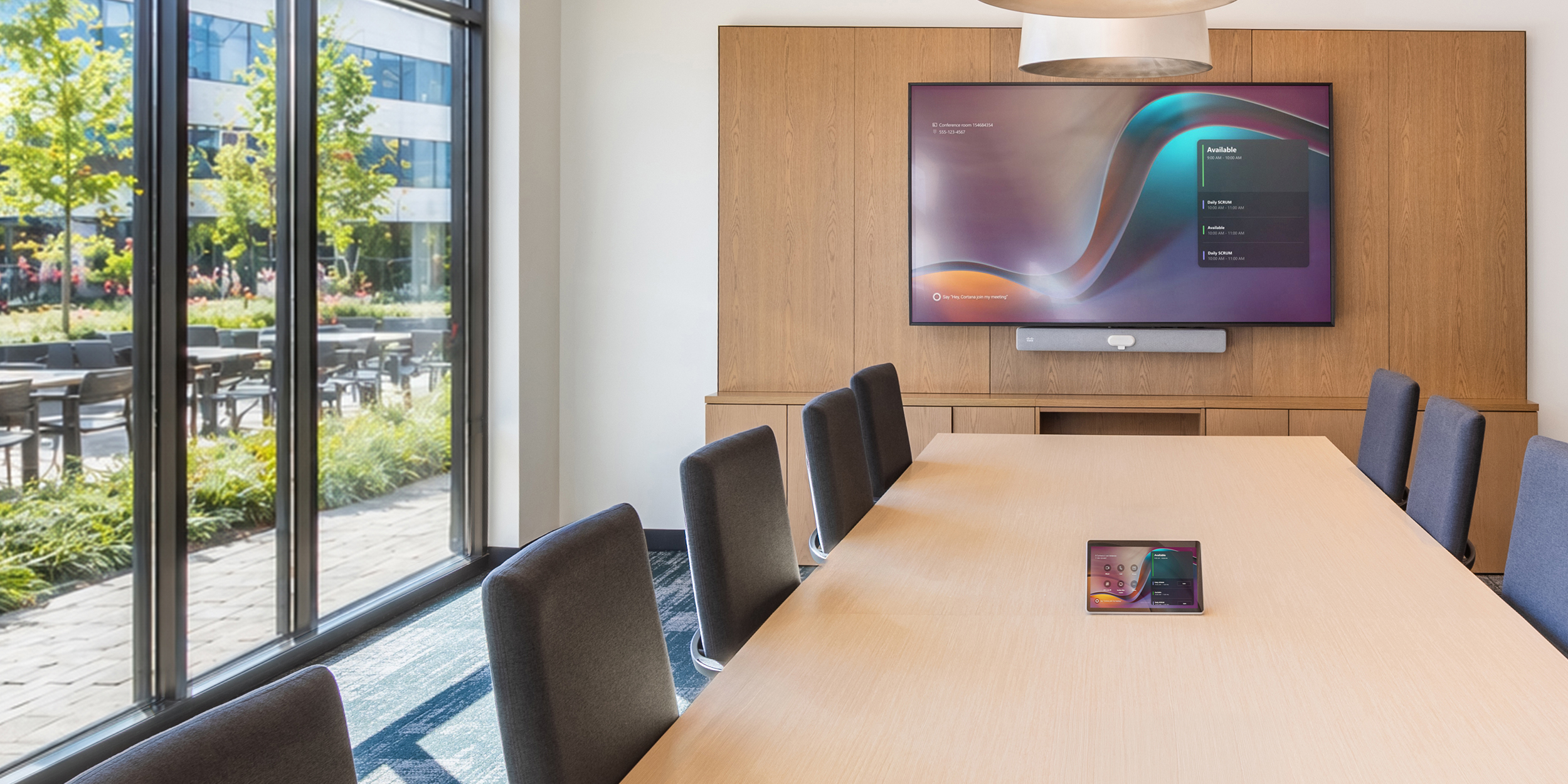 Control panel Integration in video conferencing room at Deloitte University integrated by Ford AV