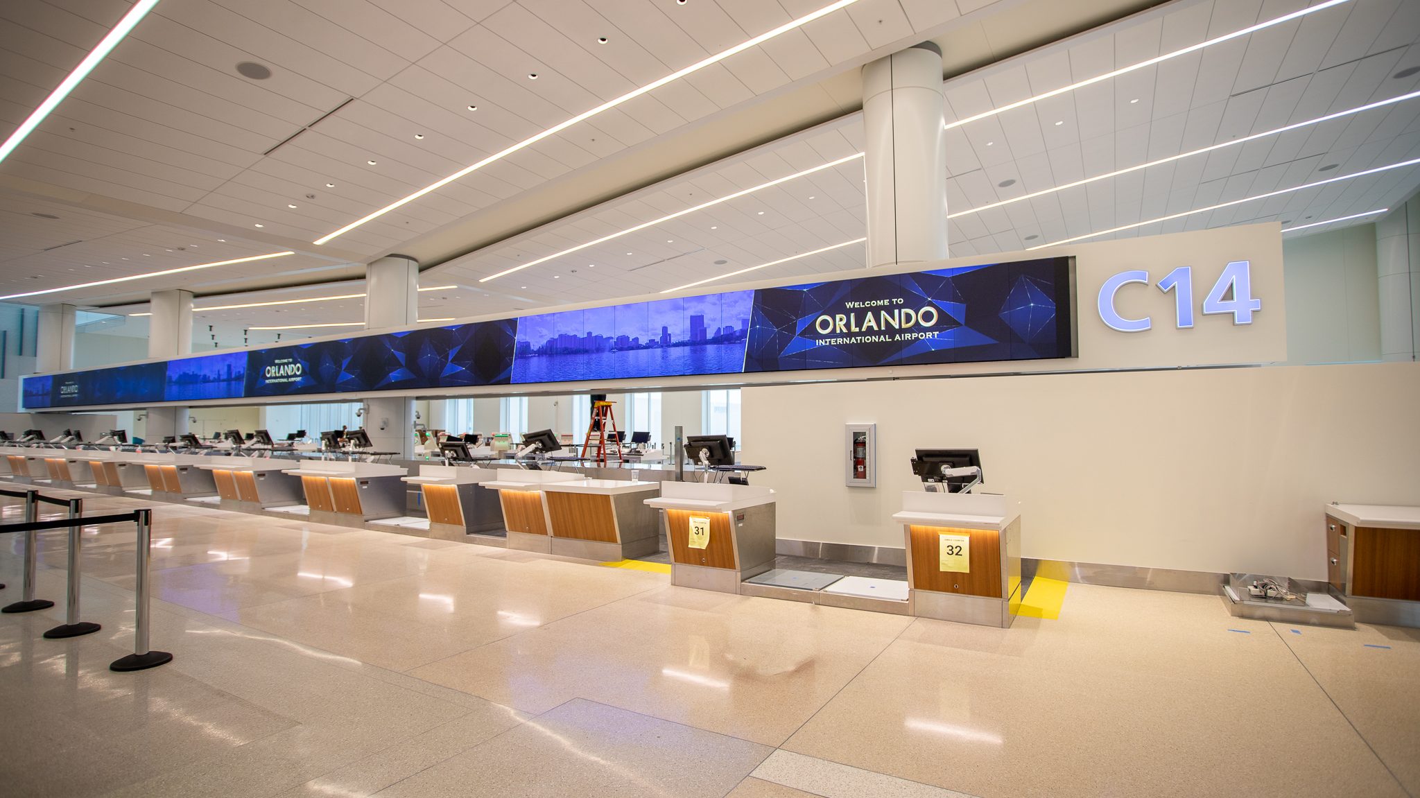 Orlando AV integration project at Orlando International Airport featuring digital signage and passenger communication systems