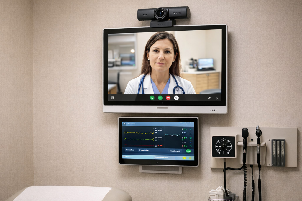 telehealth calling with audio video technology integrated by Ford AV