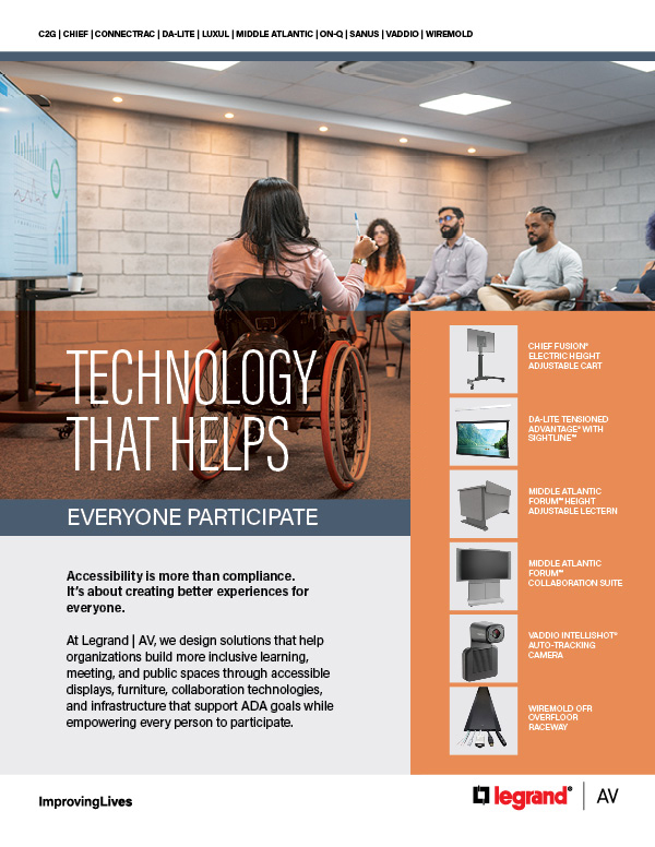 Technology from Legrand and Ford AV that helps everyone participate